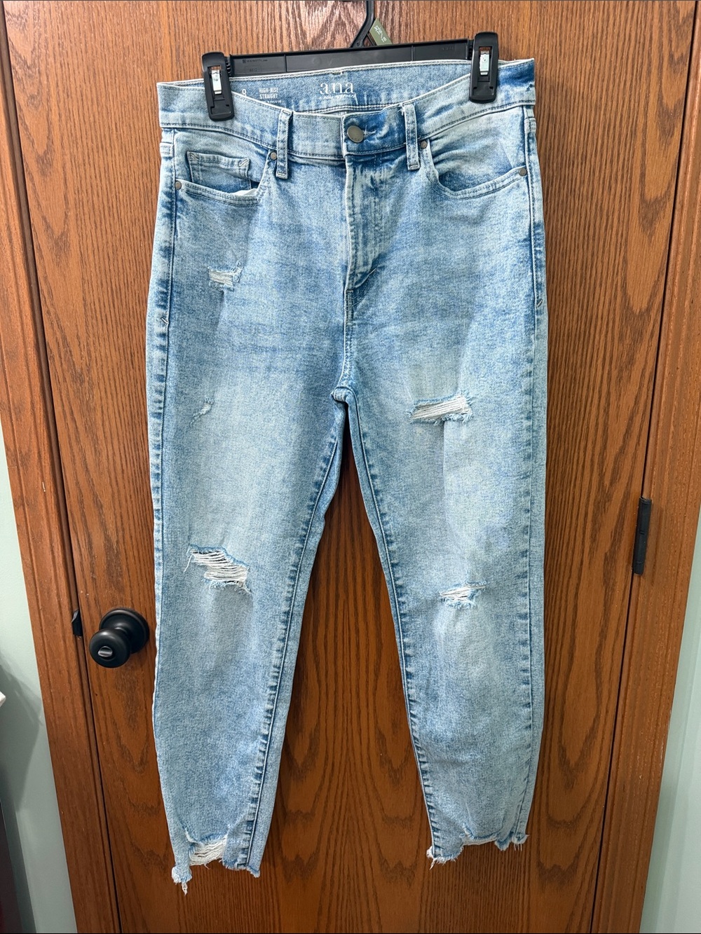 a.n.a Light Blue High-Rise Distressed Women's Jeans
